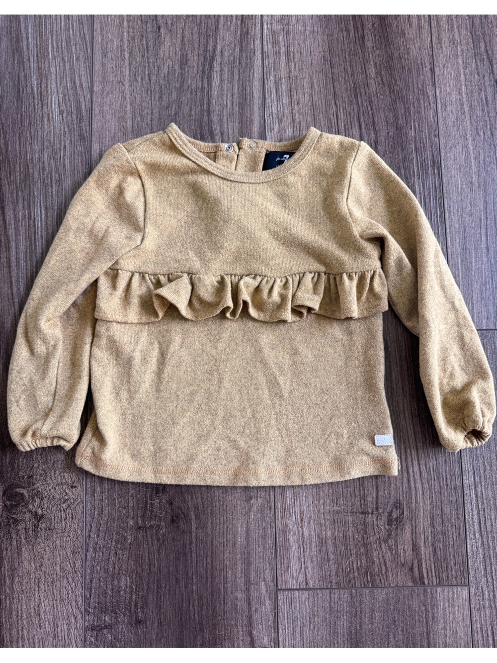 7 for all mankind 18-24 month girls mustard long sleeve top